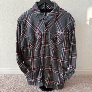 Hurley Men's Plaid Shirt Jacket